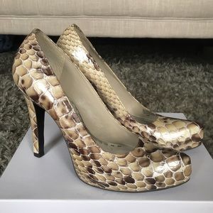 Gianni Bini Snake Skin Print Heels